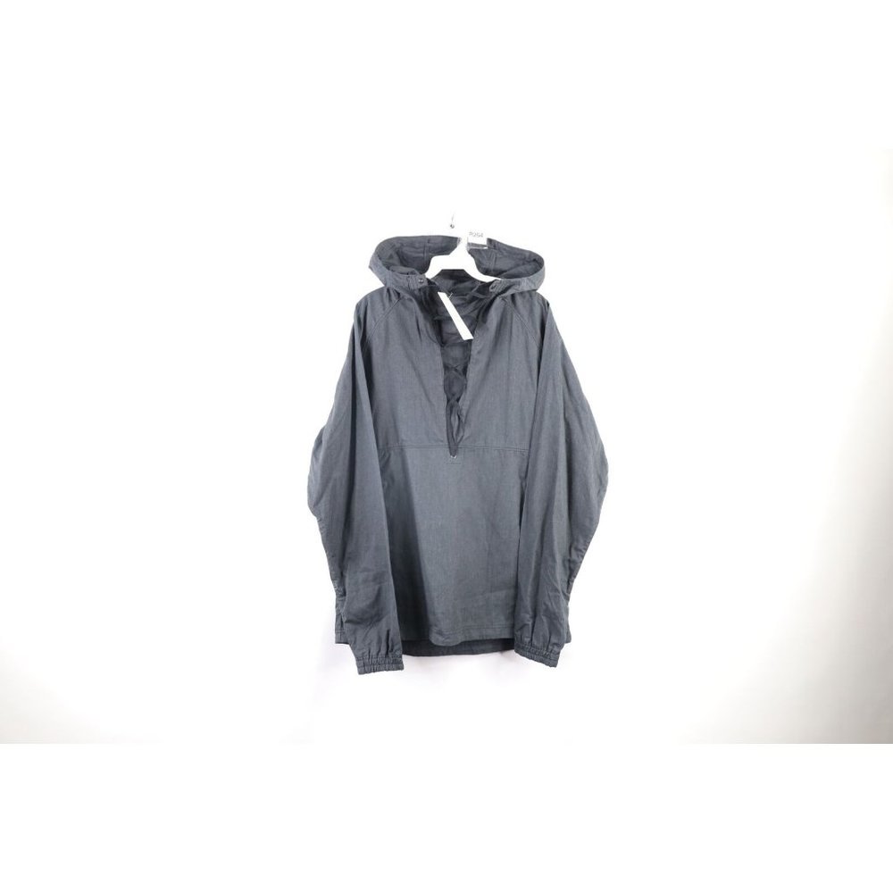 New NAU Mens M Water Resistant Lightweight Pullover Hooded Jacket Charcoal Gray